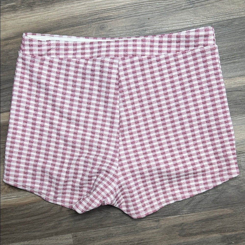 NWT Pink Gingham Shimmer Shorts - Picture 8 of 9